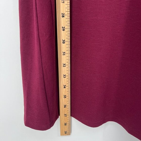 J Jill Wearever Collection Sweater Midi Dress Size XS Burgundy Casual Boat Neck - Picture 9 of 11